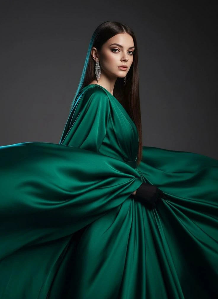 Emerald Drapery — Signature portrait inspiration