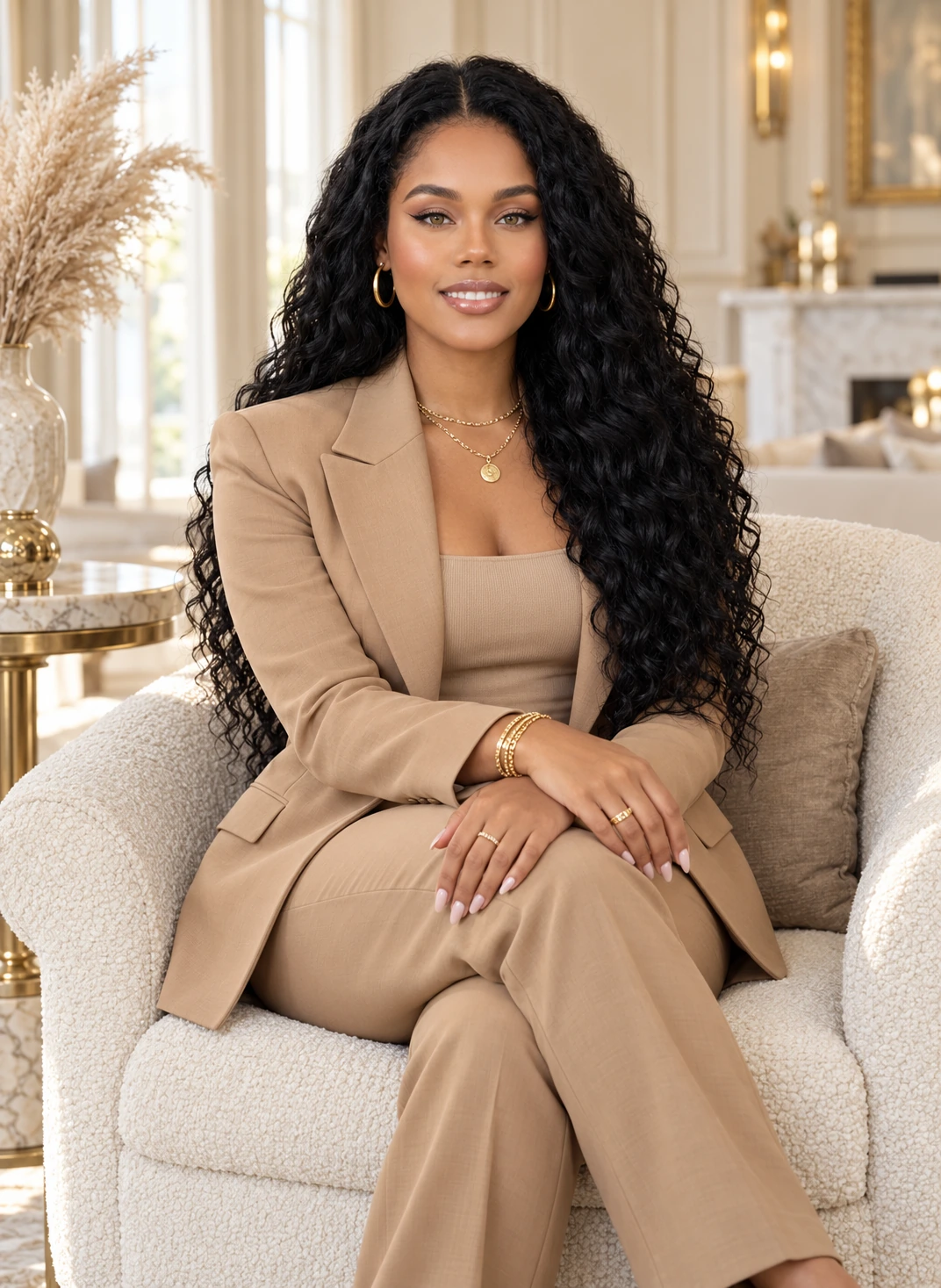 Camel Suite Elegance — Signature portrait inspiration