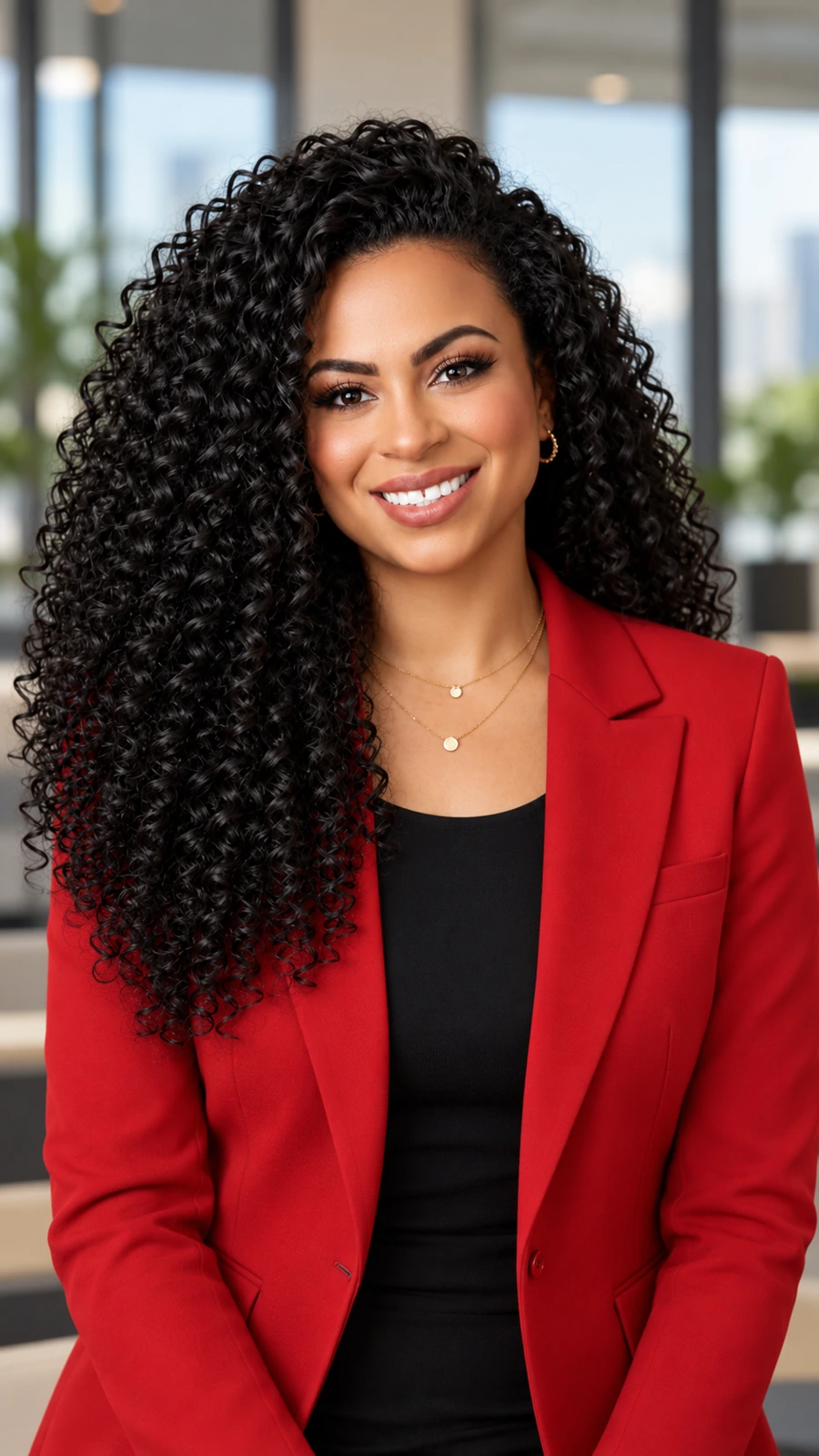 Red Blazer Executive portrait template