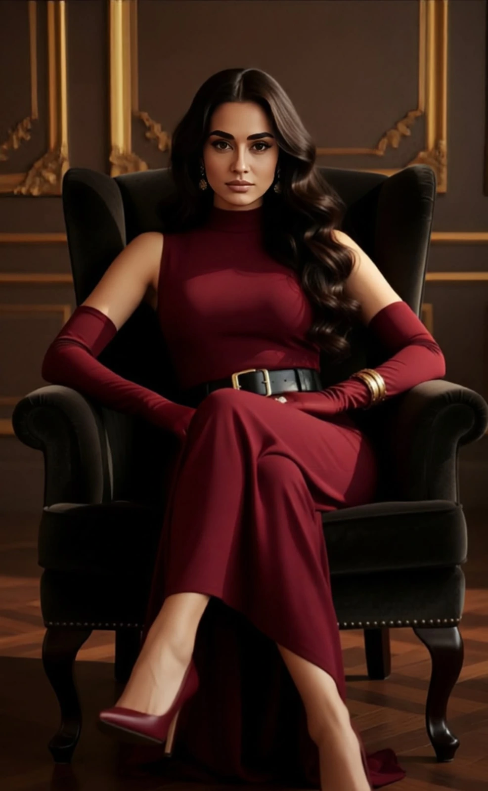 Burgundy Salon — Signature portrait inspiration