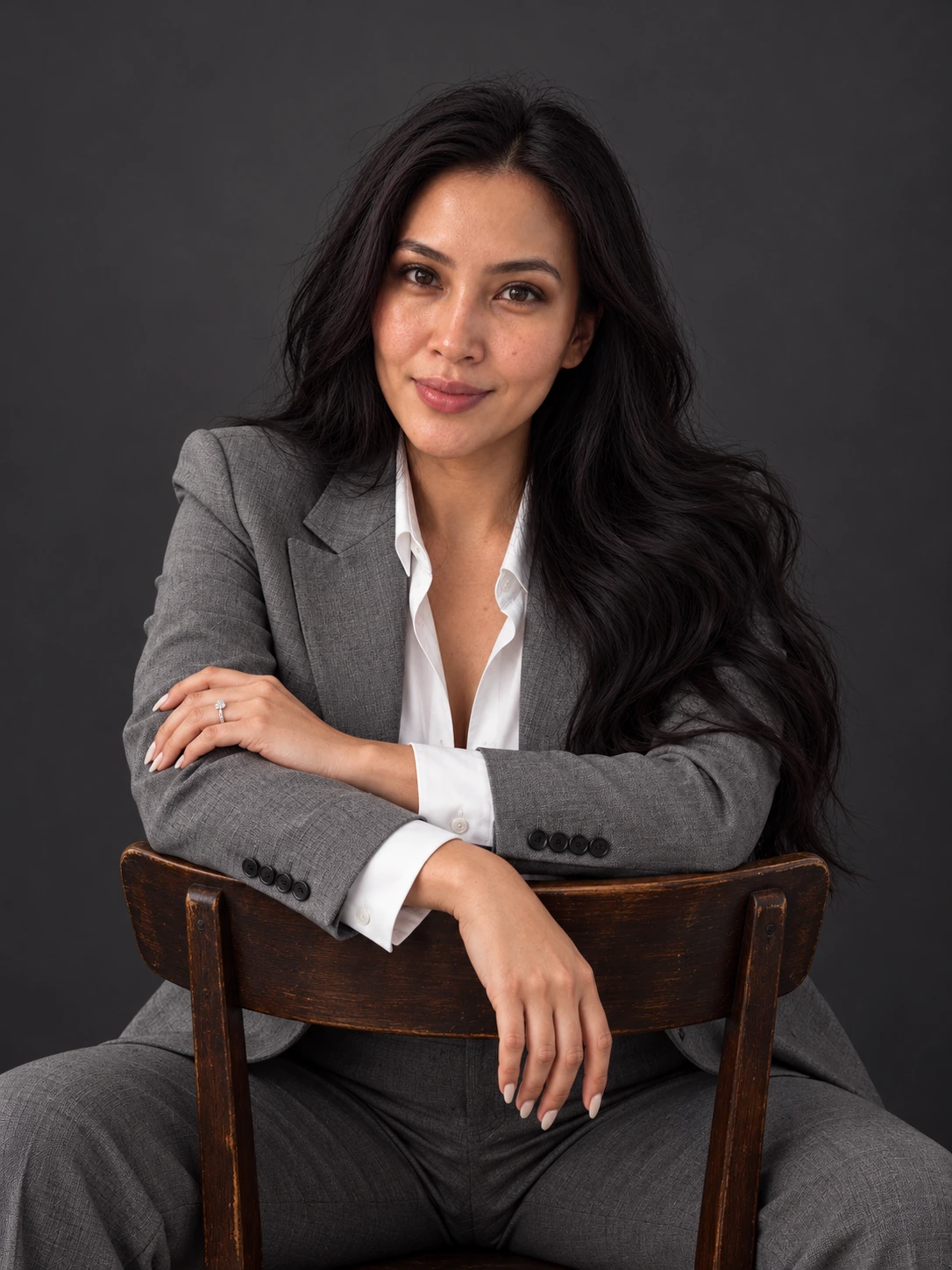 Gray Suit Executive portrait template