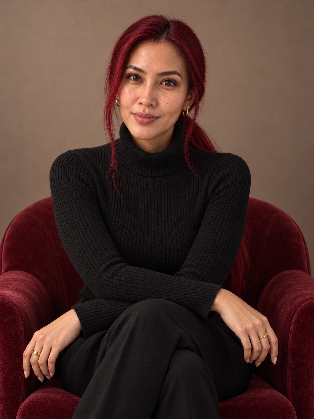Burgundy Velvet portrait template