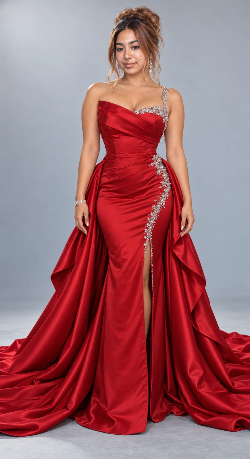 Scarlet Crystal Couture portrait template