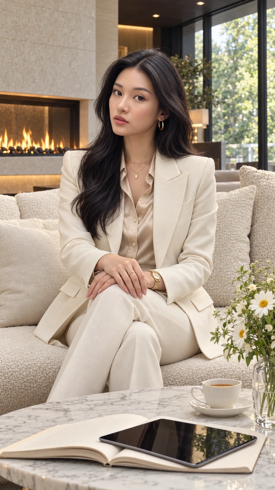 Ivory Fireside — Signature portrait inspiration