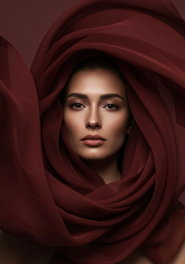 Burgundy Rose — Signature portrait inspiration